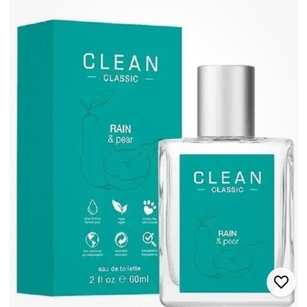 CLEAN CLASSIC RAIN & PEAR EAU DE TOILETTE 2 FL OZ. / 60 ML NEW IN SEALED BOX